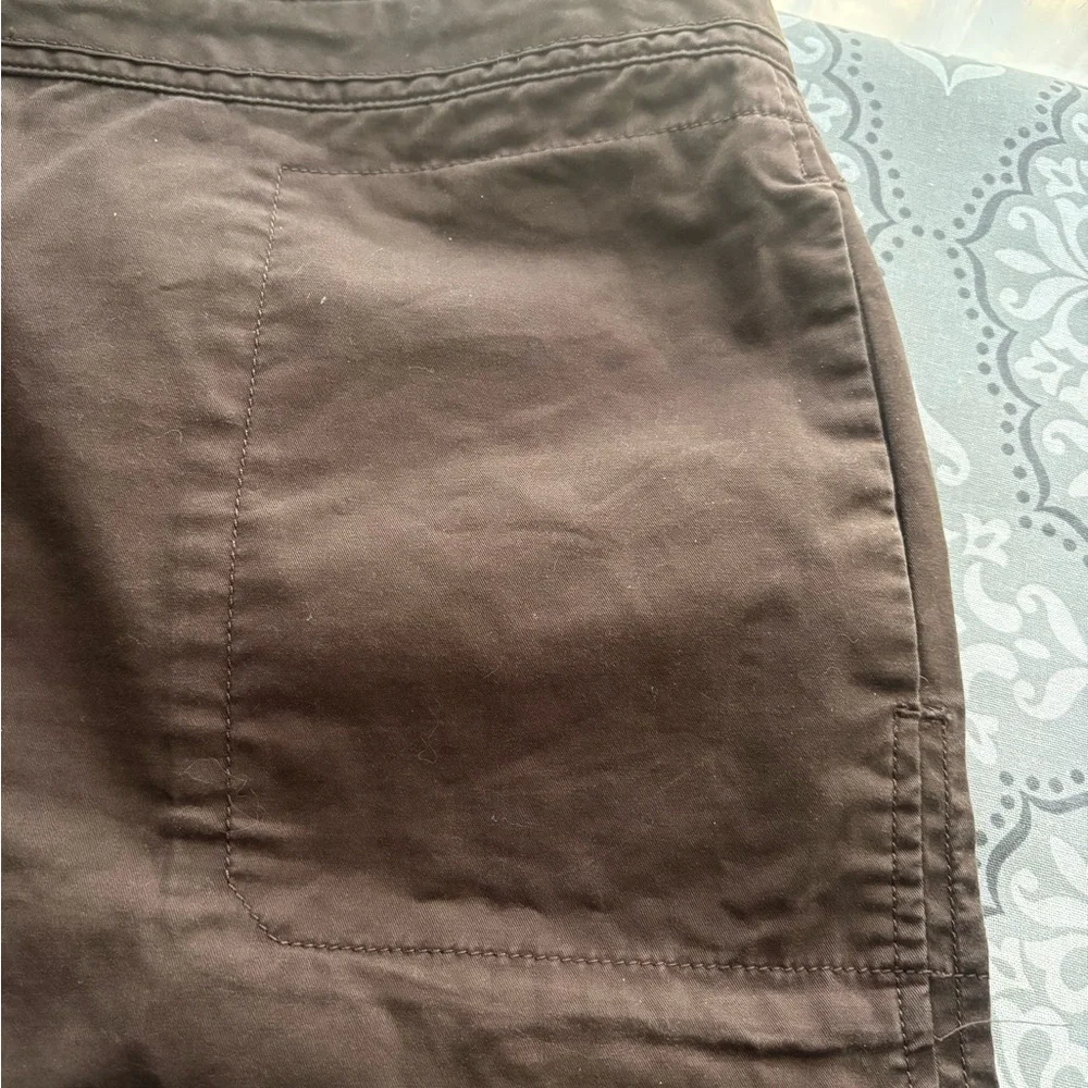 J. Jill Brown Drawstring Cotton Shorts - Picture 7 of 12